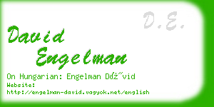 david engelman business card